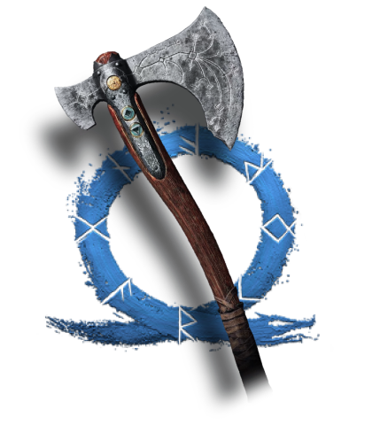 Imagem do machado de Kratos.